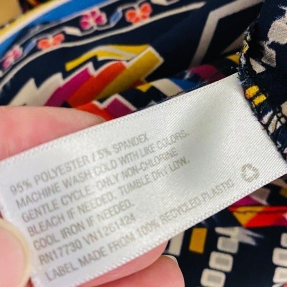 XHILIRATION WOMENs MULTICOLOR AZTEC PRINT ELASTIC WAIST TUBE BLOUSON DRESS Sz-S - Picture 7 of 7